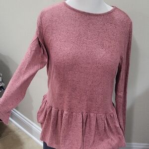Gaze Dusty Pink Long Sleeve Top
